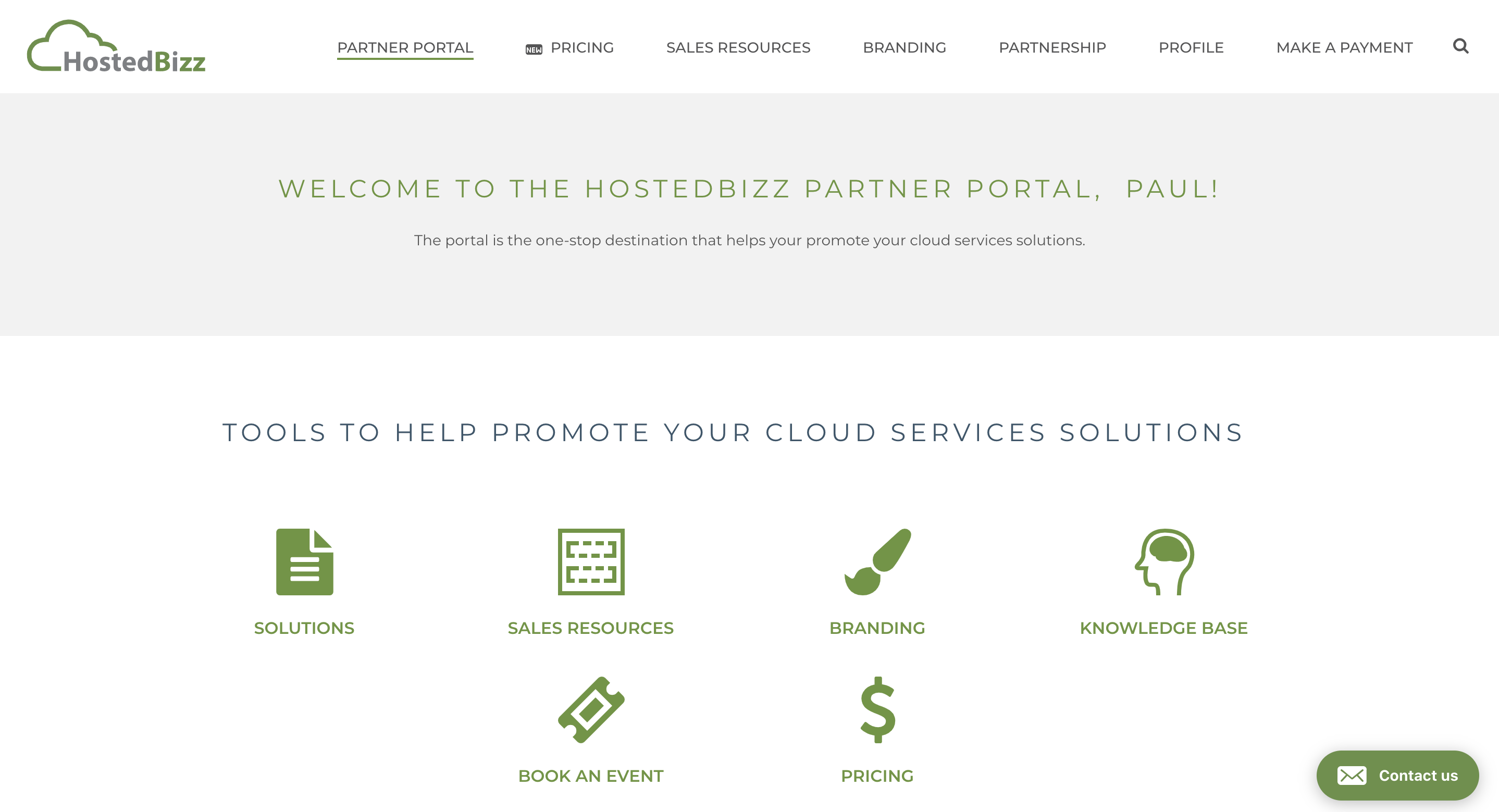 hostedbizz partner portal